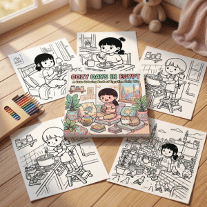 كتاب تلوين للاطفال Cozy Time عدد 24 رسمة للتلوين  | اشكال متعددة