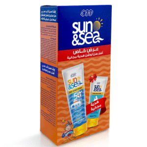 ايفا عرض 1+1واقي شمس للاطفال صن آند سي مع افتر صن بعامل حماية‏+50 SPF 200مل