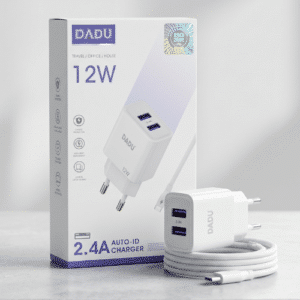Dadu شاحن دادو المحمول 2 USB إلى Type-C  مع كابل 1 متر | 12 واط